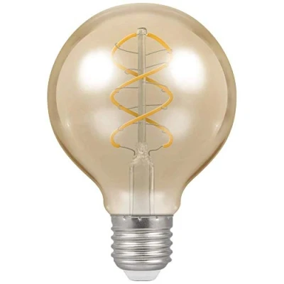 Image of Crompton LED G80 Spiral Filament Antique 6W Dimmable 2200K ES E27