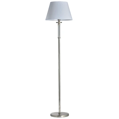 Image of Siena Floor Lamp With Tapered Shade Nickel, E27