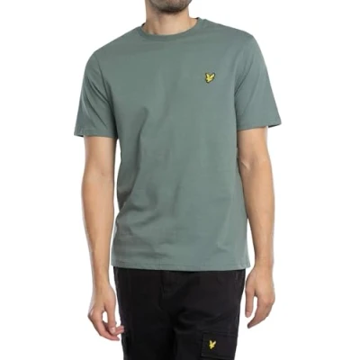 Image of Lyle &amp; Scott Plain Basic Tshirt, Men&#039;s, Size: Medium, Green mercurial