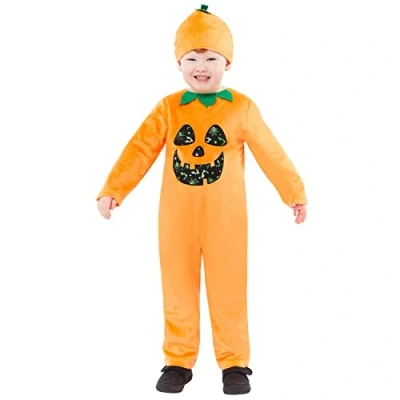Image of amscan 9917960 Baby Halloween Lil Pumpkin Fancy Dress Costume Age: 6 12 Months