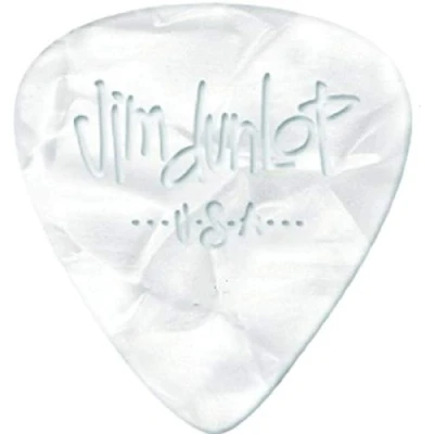 Image of Dunlop 483R04MD Genuine Celluloid, White Pearloid, Medium, 72/Bag