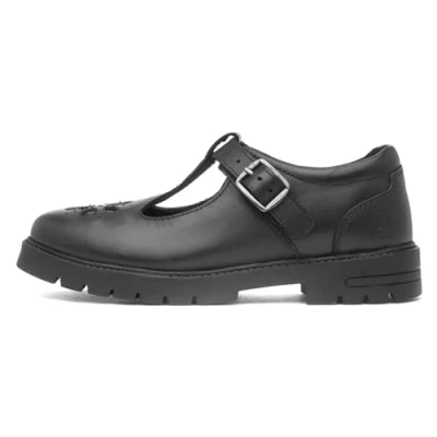 Image of Hush Puppies Fiona Junior School Uniform Shoe, Black, 11 UK Child