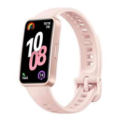 Image of HUAWEI Band 10 Smartwatch up to 14 Days Battery Life, iOS &amp; Android, Average Sleep HRV and Insights with an AI powered Fitness Monitoring Tracker, Breathing Awareness, Fast Charging, Pink