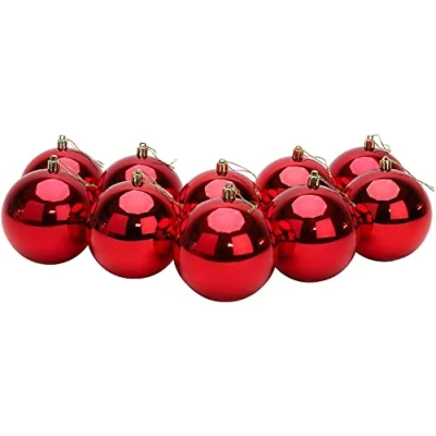 Image of Christmas Concepts® 10 Extra Large 100mm (4&quot;) Baubles Tree (Red)
