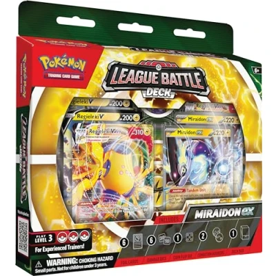 Image of Pokémon TCG: Miraidon ex League Battle Deck (60 Card Ready to Play Including &amp; Regieleki VMAX!)