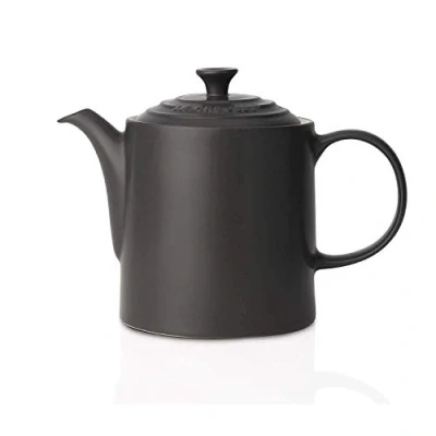 Image of Le Creuset Black Stoneware Grand Teapot
