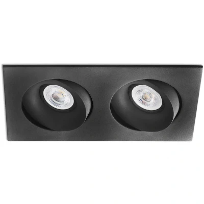Image of Faro Lighting Arg Tiltable Black Recessed Downlight 2x GU10