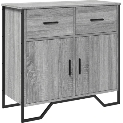 Image of vidaXL Sideboard Grey Sonoma 79.5x35.5x74.5 cm Engineered Wood