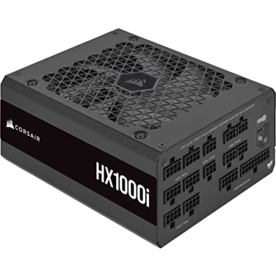 Image of CORSAIR HX1000i Fully Modular Ultra Low Noise ATX Power Supply 3.0 &amp; PCIe 5.0 Compliant Fluid Dynamic Bearing Fan iCUE Software Compatible 80 PLUS Platinum Efficiency Black