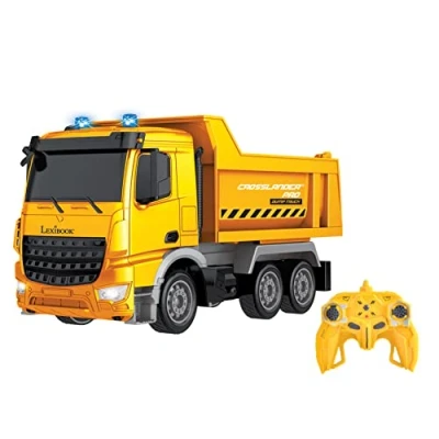 Image of Lexibook RCP10 Muldenkipper, Crosslander pro RC, remote controlled dump truck, light effects, rechargeable, Yellow