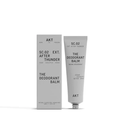 Image of AKT, THE DEODORANT BALM. Award winning, multi use, natural deodorant. Plastic Free. Gender Aluminium 100% effective — 1 tube lasts up to 3 months. SC.02 AFTER THUNDER. 50ml