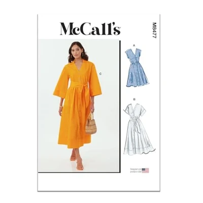 Image of MCCALLS Sewing Pattern M8477K5 Misses&#039; Shirtdresses K5 (8 10 12 14 16)