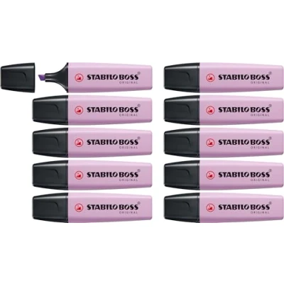 Image of Highlighter STABILO BOSS ORIGINAL Pastel Pack of 10 Lilac Haze