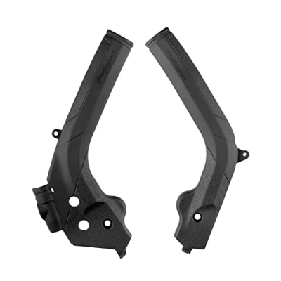 Image of Polisport KTM Husqvarna Frame Guards SX SXF TC FC 2016 2018 250 2017 18 EXC EXCF TE FE 17 2019, Black Motocross4u