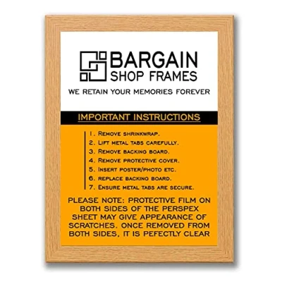 Image of Bargain Shop Az MODERN STYLE SOLID WOODEN EFFECT PICTURE FRAMES PHOTO POSTER READY TO HANG OR STAND (30cm x 40cm, OAK)