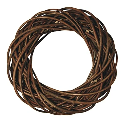 Image of Rayher 65007000 Natural Willow Twig Wreath with a Diameter of 25 cm, Braided Making Base for Door and Home Decoration