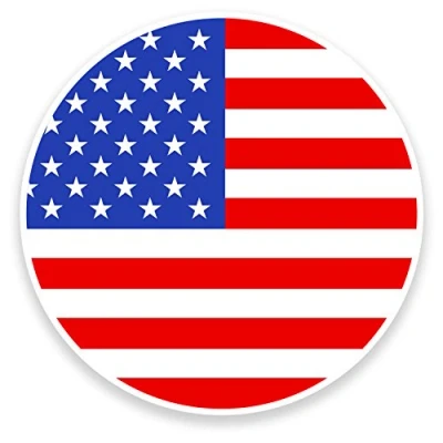 Image of 2 x 10cm USA Flag Map Vinyl Sticker Decal Laptop Luggage Travel America #9030 (10cm Wide High)