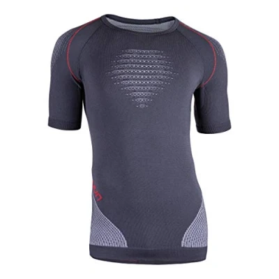 Image of UYN U100039 EVOLUTYON UW SH_SL T shirt Men&#039;s Charcoal/White/Red XXL