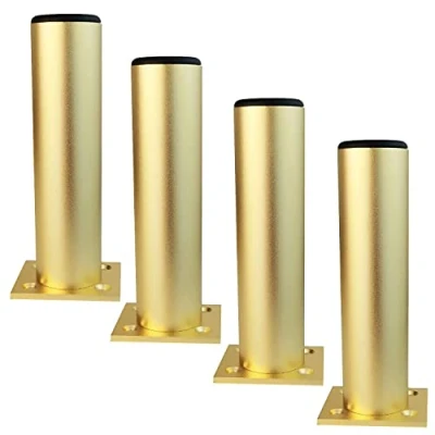 Image of Qrity 250mm Furniture Legs Cabinet Feet Aluminum Alloy Kitchen Sofa Metal Table Worktop Bar TV Desk Gold