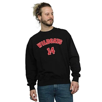 Image of Disney Men&#039;s High School Musical The Wildcats 14 Sweatshirt Black Large