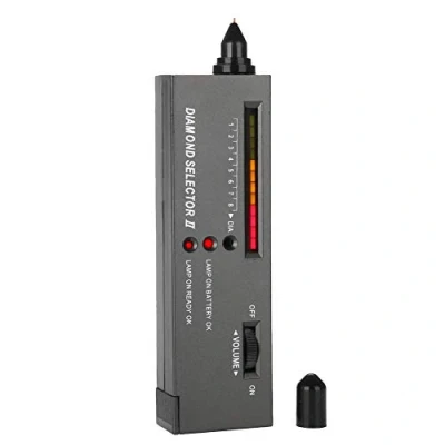 Image of Jewelry Tester Tool, Diamond Pen Gemstone Selector Precision Tool Detector with LED Indicator for Distinguish Between True and False 6.3 * 1.57 0.83inch