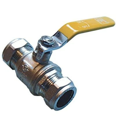 Image of 28mm Lever Ball Valve Yellow Handle