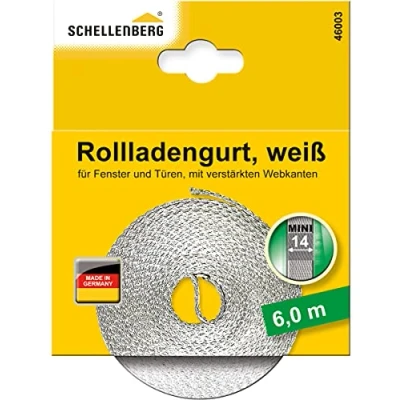 Image of Schellenberg 46003 Roller Shutter Belt 14 mm / 6.0 m White