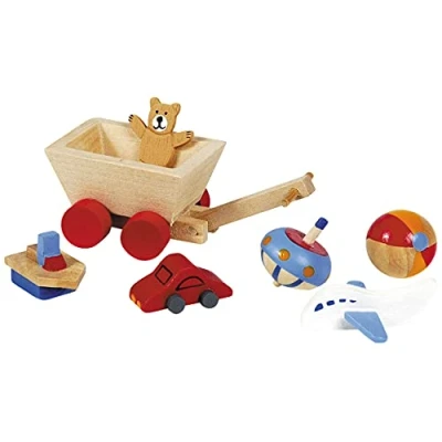 Image of GoKi Wooden Childrens Room Accessories for Dolls Houses, Multicoloured, 15 x 20 centimetres