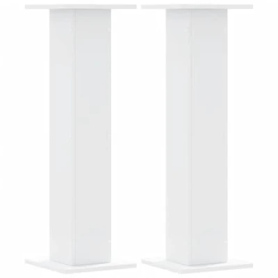 Image of vidaXL Plant Stand 2pcs White 30x30x95cm Engineered Wood, Flower Stand, Pot Indoor Table