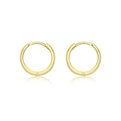 Image of Carissima Gold Women&#039;s 9ct Yellow 13mm Huggy Hoop Creole Earrings