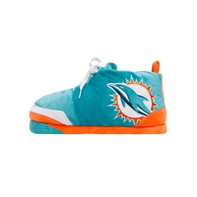 Image of FOCO Men&#039;s Plush Soft Comfy Oversized Sneaker Slippers, Team Color, 9 10