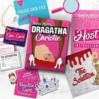 Image of Gift Republic Dragatha Christie Murder Mystery! Can You Solve this Case? 4 12 Player Mystery Board Game for Family/Friends/Party Game, GR670061