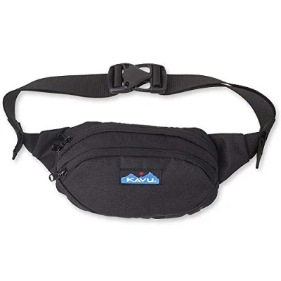 Image of KAVU Spectator Belt Bag Polyester Hip Fanny Pack, Jet Black