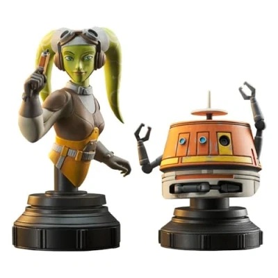 Image of Gentle Giant Star Wars Rebels Hera And Chopper Bust 2 pack
