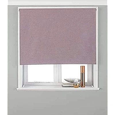 Image of Riva Home Eclipse Blackout Roller Blind, Polyester, Mauve, 61 x 162cm