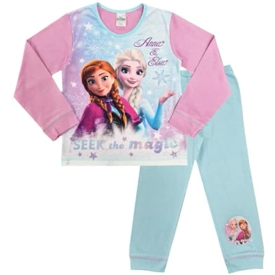 Image of Disney Frozen Girls Pyjamas Character Nightwear (Frozen Multicolour, 4 5 Years)