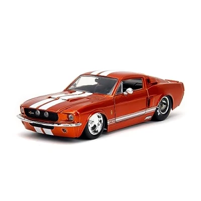 Image of Big Time Muscle 1:24 1967 Shelby GT 500 Die Cast Car, Toys for Kids and Adults(Candy Orange)