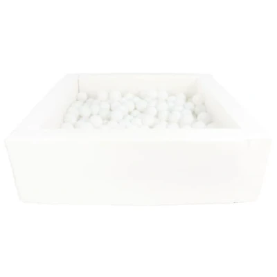 Image of Velinda Soft play ball pit, home indoor, outdoor, pit + 300 balls (Ball pit/balls colour: white/white)