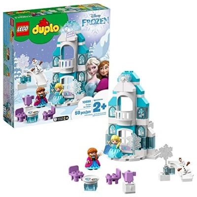 Image of LEGO DUPLO Princess Frozen Ice Castle 10899 Toy Building Set for Toddlers with Anna, Elsa and Olaf, Character Figures Creative Play, New 2019 (59 Pieces)