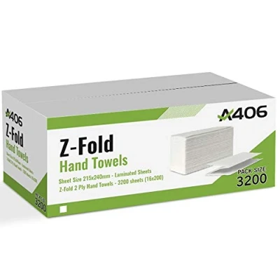 Image of Multifold Z Fold 2 Ply Luxury White Paper Hand Interfold Towel Case of 3200