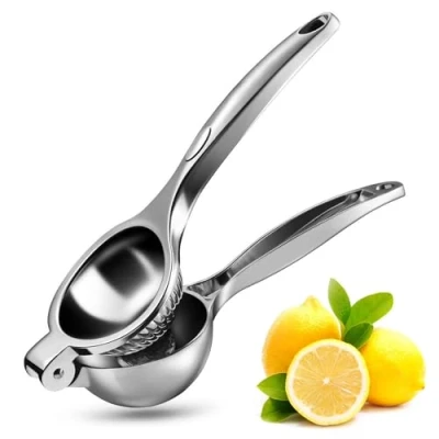 Image of WONSEFOO Manual Lemon Squeezer Heavy Duty, Premium Metal Orange Lime Citrus Press Juicer Hand Juicer, Engineered Easy to Use and Clean Anti Corrosive Dishwasher Safe