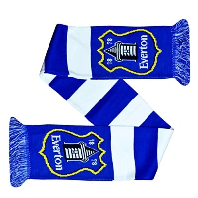 Image of Everton Official FC Football Crest Fans Bar Scarf (100% Acrylic)