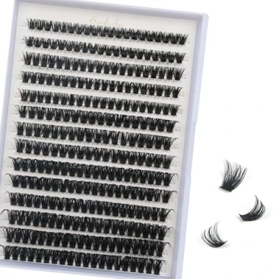Image of False Eyelashes Clusters 280pcs Cluster Lashes D Curl 60D Mix 8 16mm Individual DIY Eyelash Extensions Reusable Volume Lash (60D 16mm)