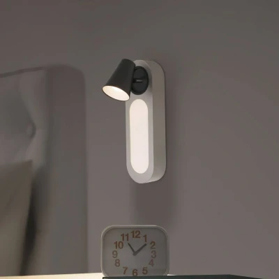 Image of LEDVANCE LED wall light Neptune, 1 spot, switch, white