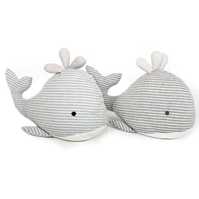 Image of Carousel Home Fabric Seashore Whale Doorstop Nautical Animal Door Stop
