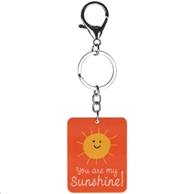 Image of Stands Out, Supplying Outstanding Gifts You are my Sunshine Quote Happy Novelty Keyring Bag Tag Charm