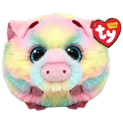 Image of TY Pigasso Pig Beanie Ball 7cm Squishy Baby Soft Plush Toys Collectible Cuddly Stuffed Teddy