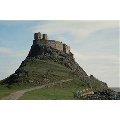 Image of Lindisfarne Castle Holy Island Northumberland UK METAL TIN SIGN 8x12 inches