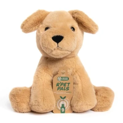 Image of L &amp; P Home Gifts Lesser Pavey Rpet Pals Muttley Sitting Dog Teddy For Kids Made Up of Recycled Bottles Stuffed Animal Soft Toys Ideal Birthday or Baby Gift