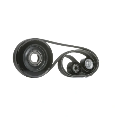 Image of 1172000Q0K, 7701477344 V ribbed belt set GATES K057PK1973 with crankshaft pulley RENAULT: LAGUNA 3, TRAFIC 2 Kasten, 3 Grandtour